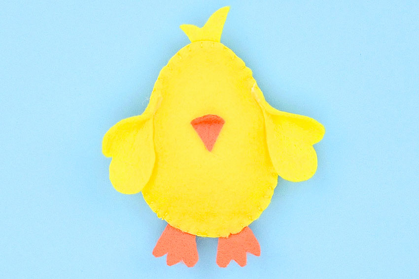 felt chick pattern kids craft instruction image 19