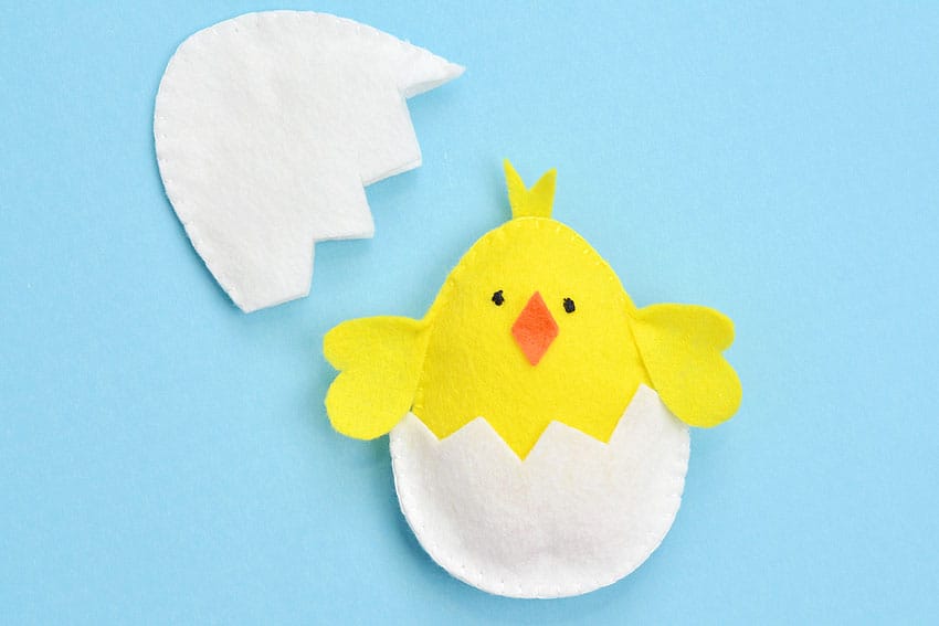 felt chick pattern kids craft instruction image 25