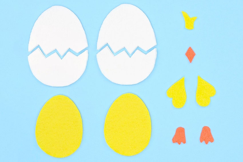 felt chick pattern kids craft instruction image 4