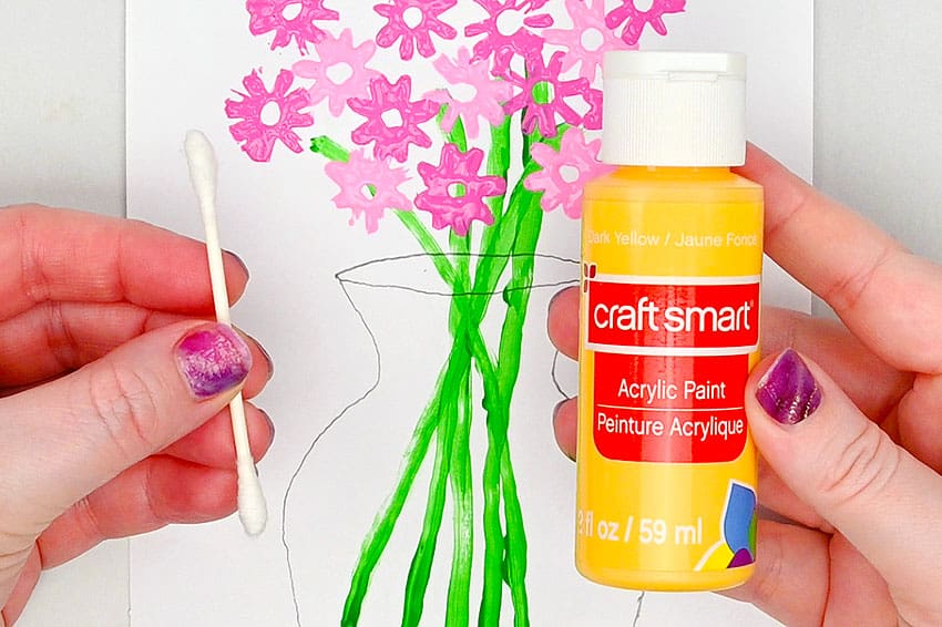 flower straw painting painting craft instruction image 13