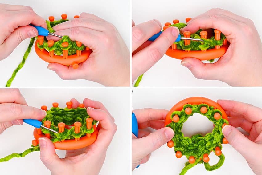 loom knit pickle crochet yarn craft instruction image 11