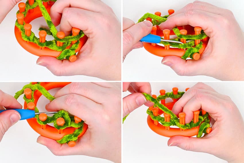 loom knit pickle crochet yarn craft instruction image 2
