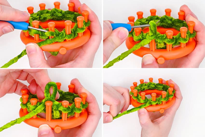 loom knit pickle crochet yarn craft instruction image 3