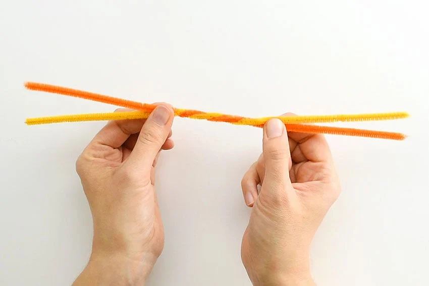 pipe cleaner butterfly rings kids craft instruction image 2