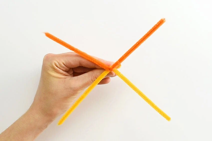 pipe cleaner butterfly rings kids craft instruction image 5
