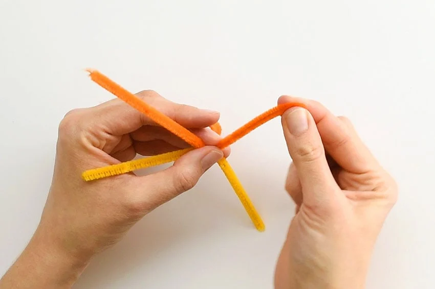 pipe cleaner butterfly rings kids craft instruction image 7