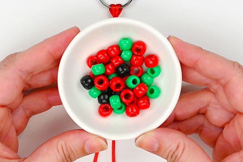 pony bead watermelon kids craft instruction image 6