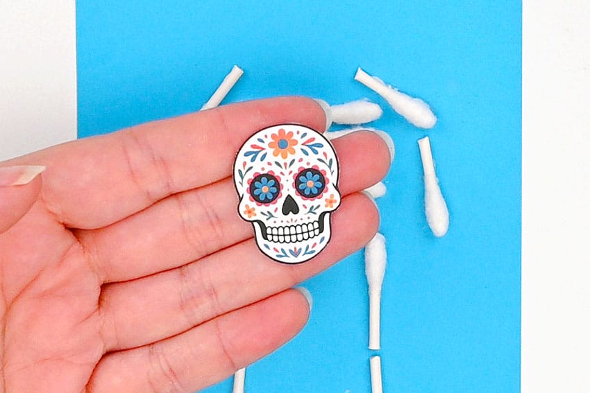 q tip skeleton kids craft instruction image 12