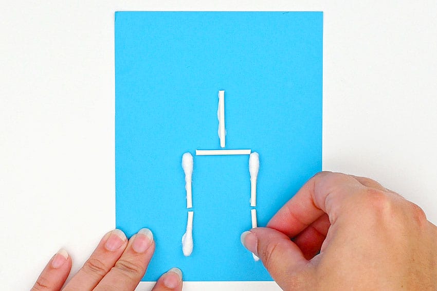 q tip skeleton kids craft instruction image 9