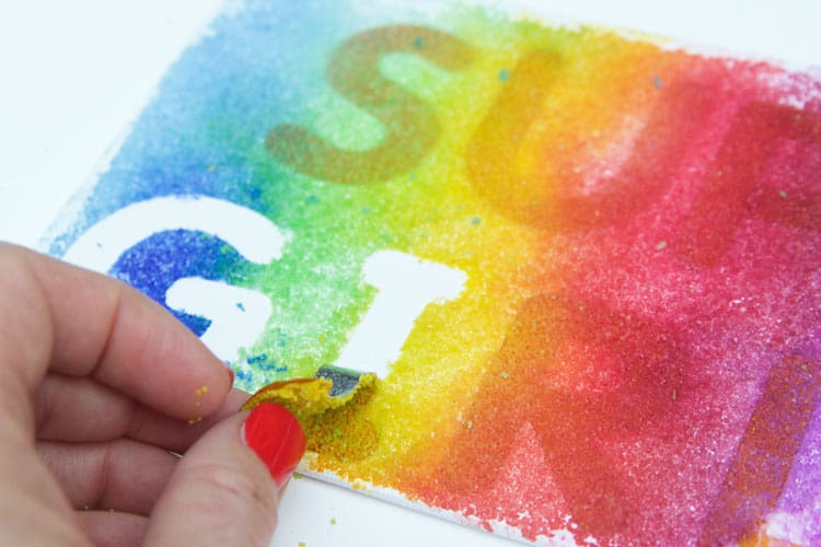 rainbow salt paintings painting craft instruction image 6