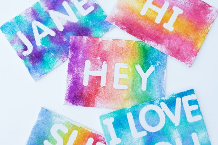 rainbow salt paintings painting craft instruction image 7