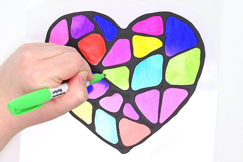 stained glass suncatcher kids craft instruction image 12