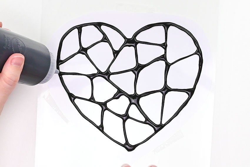 stained glass suncatcher kids craft instruction image 9